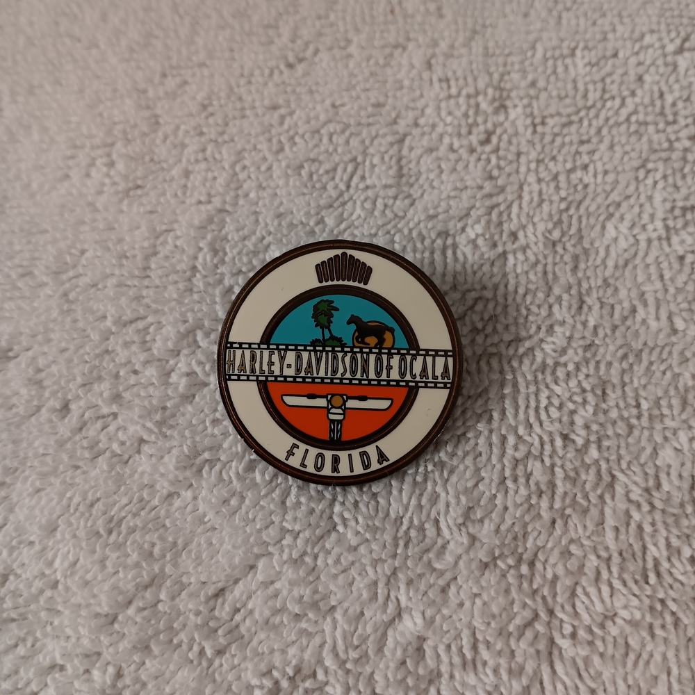 Harley-Davidson Florida Pin - Orange and Blue